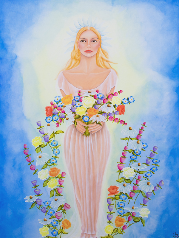 Spirituelle Poetische Kunst Malerei Blumen Laurette Ariane Laurette-art