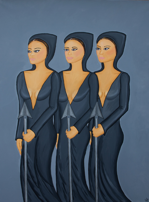 Poetische  Malerei Frauen Speere Laurette Ariane Laurette-art